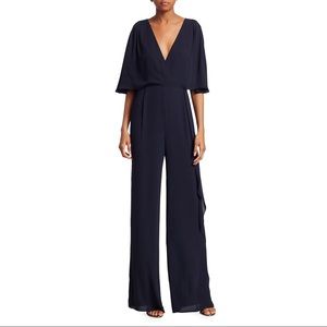 Halston Asymmetric Drape Jumpsuit Size 4
